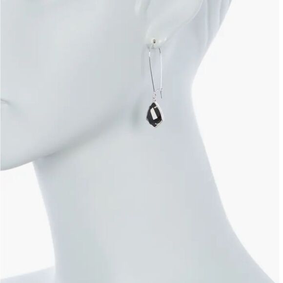 Kendra Scott Carrine earrings + Cory necklace in black opaque.  NWT - Picture 5 of 8